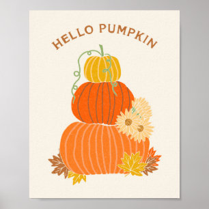 Póster Hola Poster de calabaza