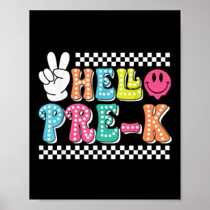Póster Hola Prek De Vuelta A La Escuela Profesora Hombres