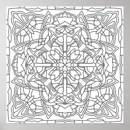 Póster Hola Primavera: Mandala Geométrico