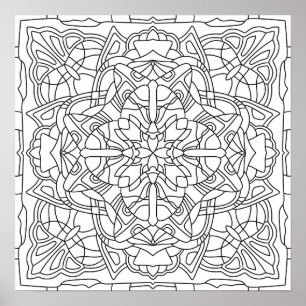 Póster Hola Primavera: Mandala Geométrico
