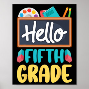 Póster Hola profesor de quinto grado estudiantes de 5to g