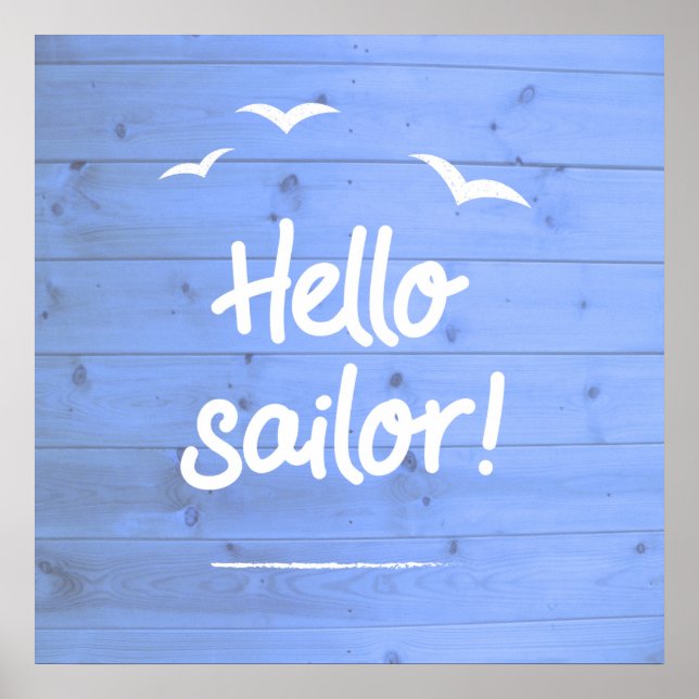 Póster Hola Sailor Fun Boing Beach Art (Frente)