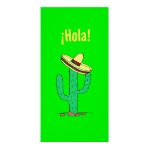 Póster ¡Hola! Saludos en español de arte mexicano