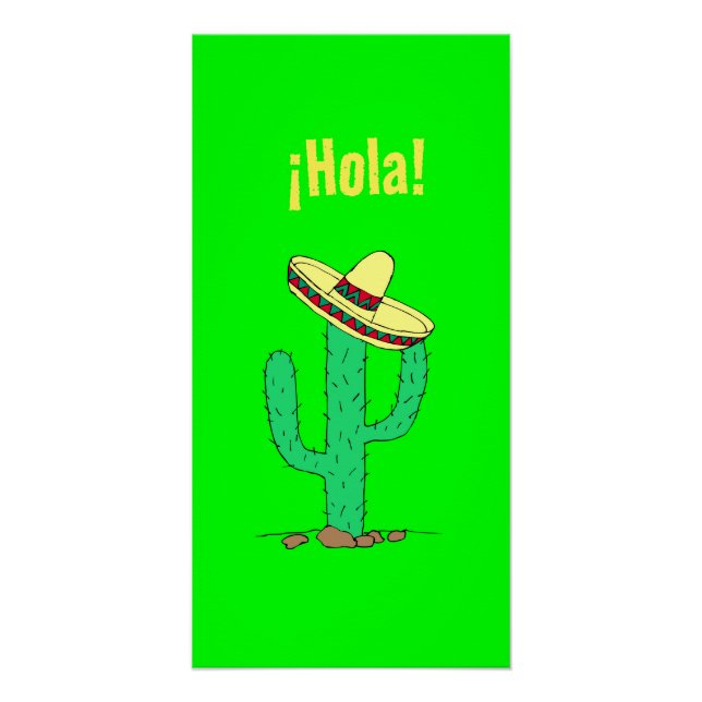 Póster ¡Hola! Saludos en español de arte mexicano (Anverso)