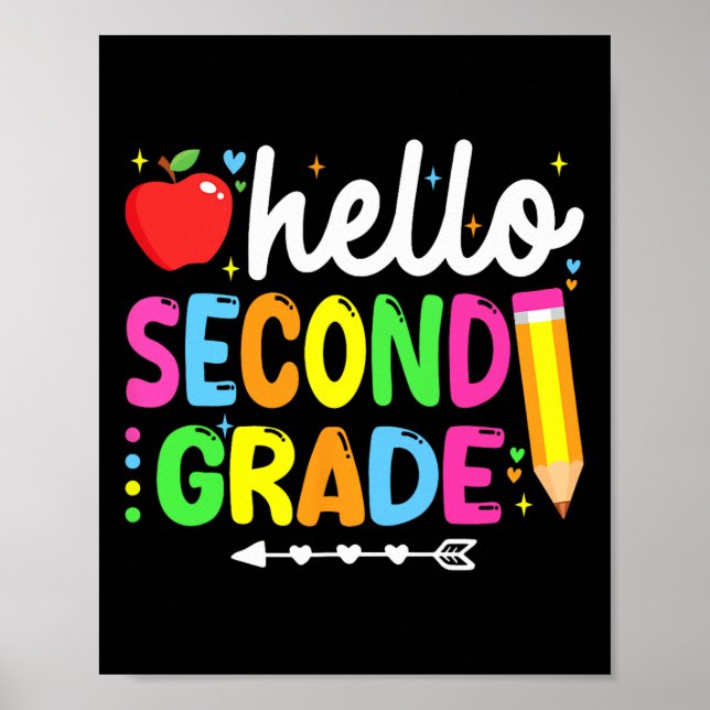 Póster Hola Segundo Grado 2do Grado De vuelta al cole Pro (Frente)