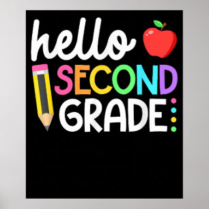 Póster Hola segundo grado Equipo de segundo grado de vuel