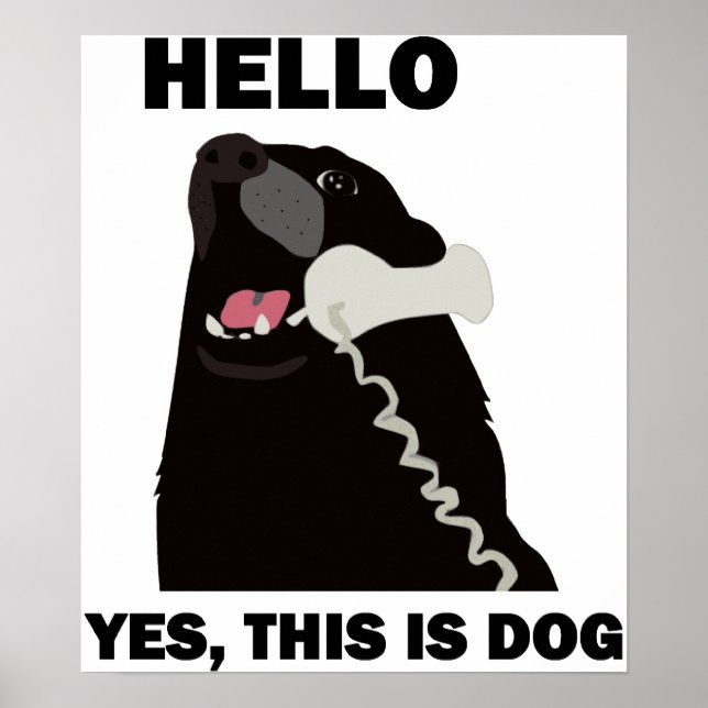 Póster HOLA SÍ ESTE ES EL teléfono del PERRO (Frente)