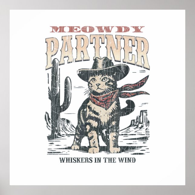 Póster Hola Socio Gato Vaquero  (Frente)