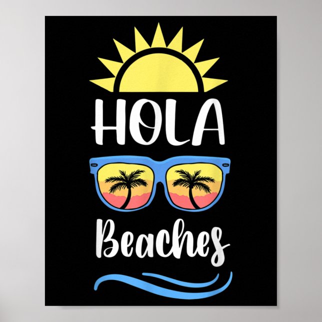 Póster Hola Sofr Boiled Fried Beach En Sunset Sungles (Frente)