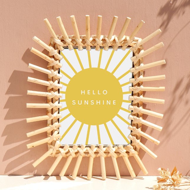 Póster Hola Sol | Sol Amarillo Mostaza Moderno Escandinav (Subido por el creador)