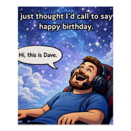 Póster Hola, soy Dave