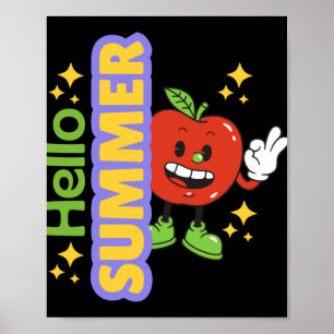 Póster Hola Summer (manzana).