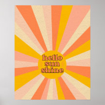 Hola Sunshine | Poster retro
