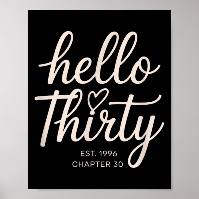 Póster Hola treinta Est 1996 30 cumpleaños Capítulo 30 pa (Frente)