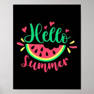 Póster Hola verano de verano de vacaciones de verano de l