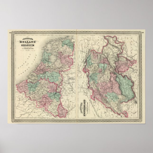 Póster Holanda, Bélgica y Suiza (Frente)