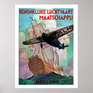 Póster Holanda, holandés que vuela y nave del fantasma,