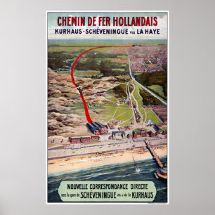 Póster Holanda: Poster de Viajes Vintage restaurado