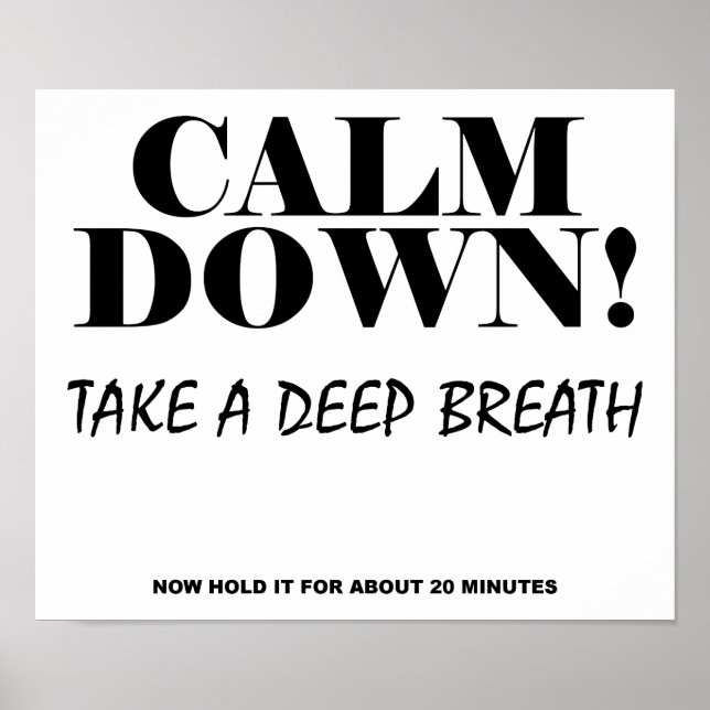 Póster Holding Breath Funny Poster (Frente)