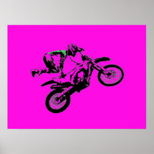 Póster Holding On - Freestyle Motocross Stunt