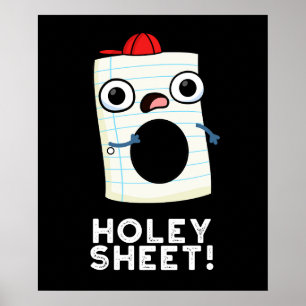 Póster Holey Sheet Funny Paper Pun Dark BG