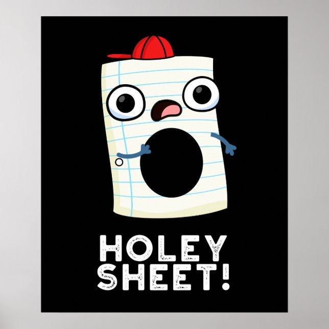 Póster Holey Sheet Funny Paper Pun Dark BG (Frente)