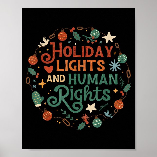 Póster Holiday Lights And Human Rights  (Frente)