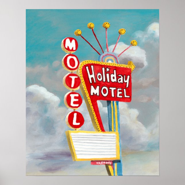 Póster Holiday Motel Sign (Frente)