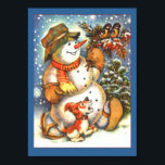 Póster Holiday Snowman<br><div class="desc">Fun design in public domain</div>