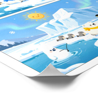 Póster Holiday Theme Spot the Difference Kids Activity 