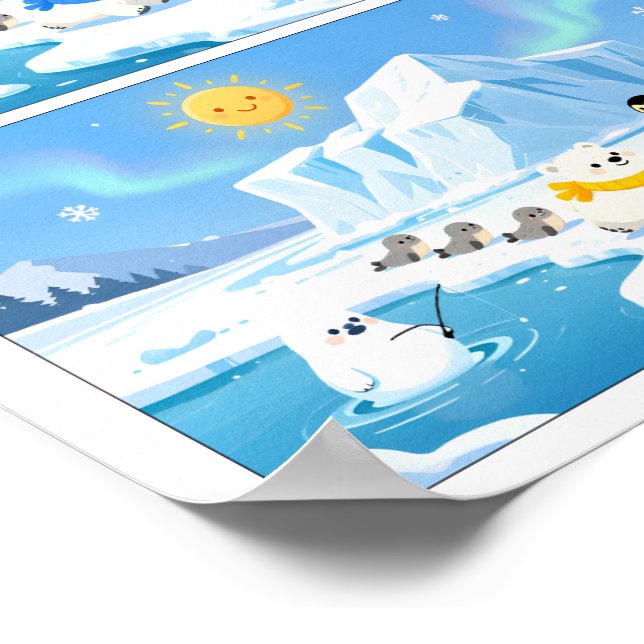 Póster Holiday Theme Spot the Difference Kids Activity  (Esquina)