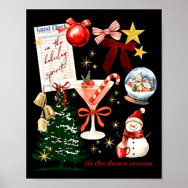 Póster Holiday Vibes In The Holiday Srit Christmas Funny  (Frente)