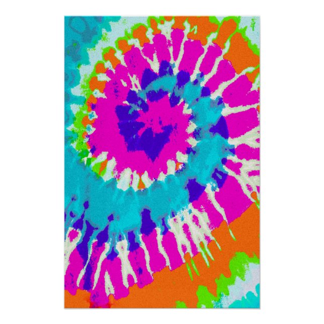 Póster holiES - Estilo de batik de espiral de energía (Anverso)