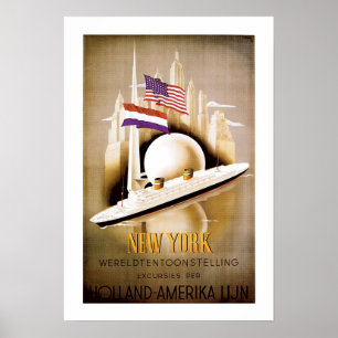 Póster Holland America Line New York