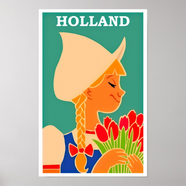 Póster Holland Vintage Travel (Frente)