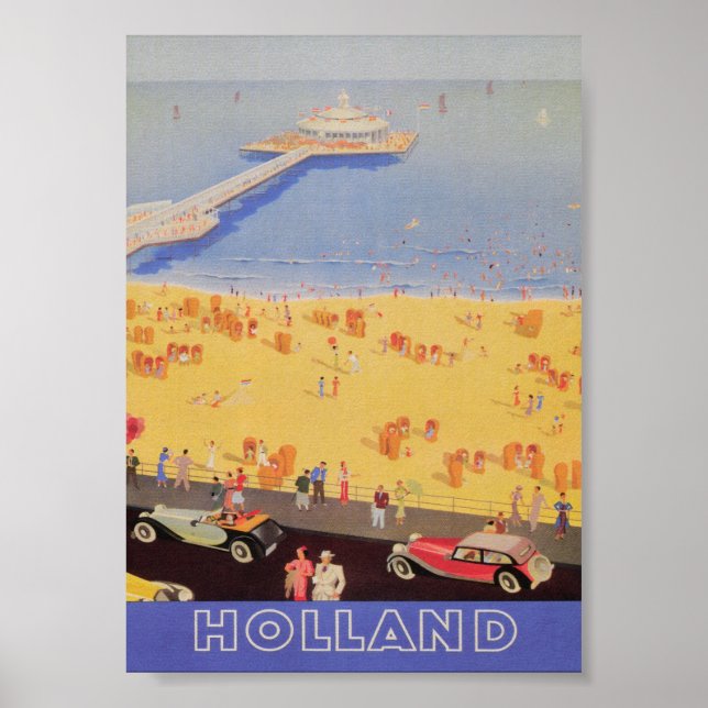 Póster Holland Vintage Travel Poster (Frente)