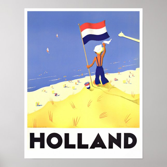 Póster Holland vintage travel Poster (Frente)