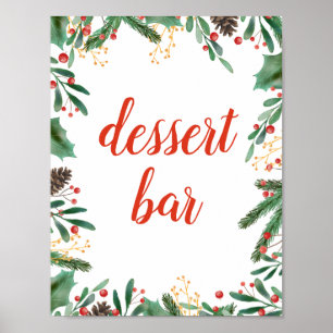 Póster Holly deja a los Navidades de Berry   Rótulo del b