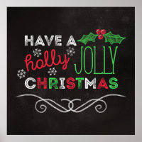 Holly Jolly Navidades Rustic Chalkboard