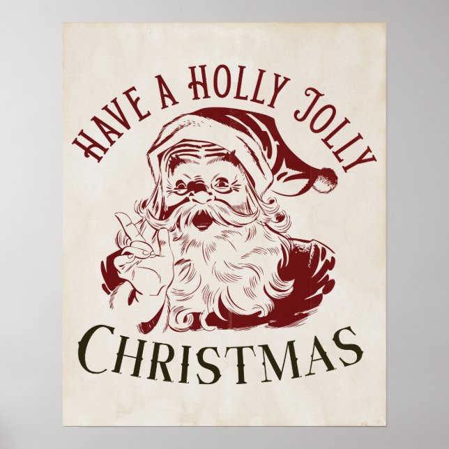 Póster Holly Jolly Vintage Christmas (Frente)