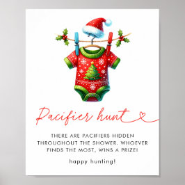 Póster Holly Navidades Santa Baby Shower Pacifier Hunt