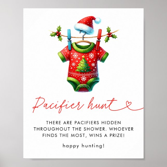 Póster Holly Navidades Santa Baby Shower Pacifier Hunt (Frente)