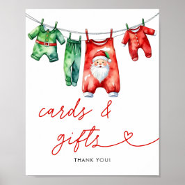 Póster Holly Navidades Tarjetas y Regalos de Santa Baby S