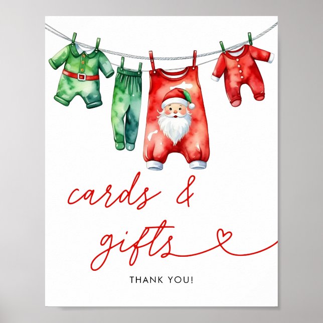 Póster Holly Navidades Tarjetas y Regalos de Santa Baby S (Frente)