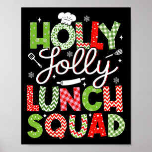 Póster Holly Retro Jolly Lunch Squad Cafetería Lunch Lady