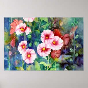 Póster Hollyhocks