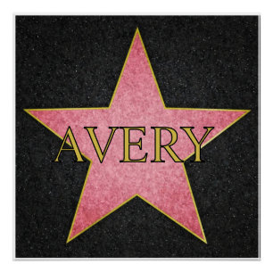 Póster Hollywood actors gold star