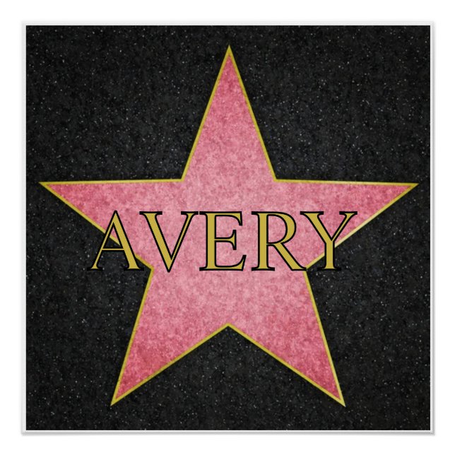 Póster Hollywood actors gold star (Anverso)