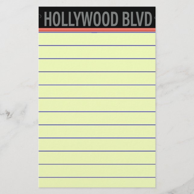 Poster Hollywood Blvd. Papel de cartas (Anverso)
