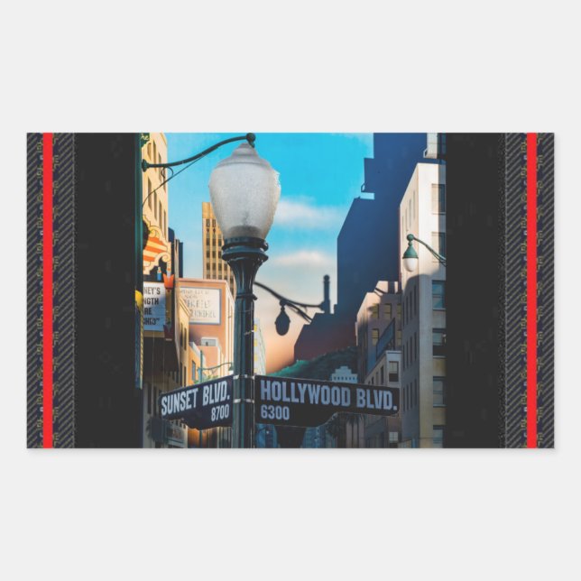 Poster Hollywood Blvd. Pegatina (Anverso)